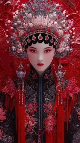 ai character: red  Queen 👑 background