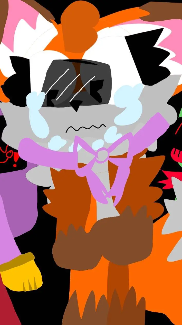 ai character: foxy abstraction background