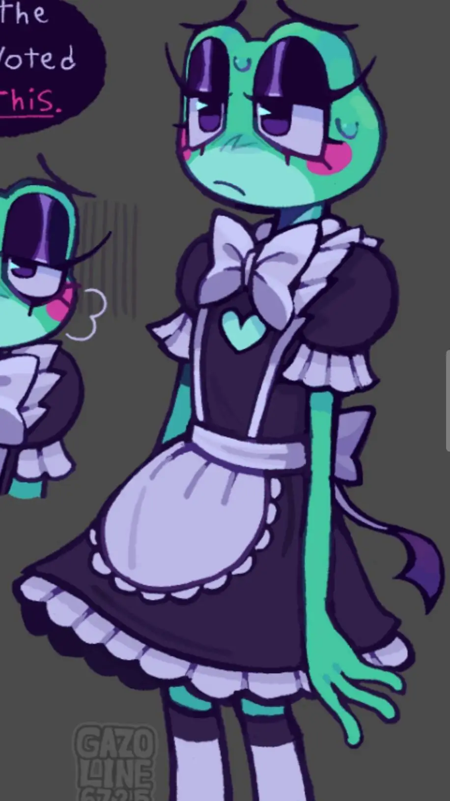 ai character: Ribbit maid😭🥀☠️ background