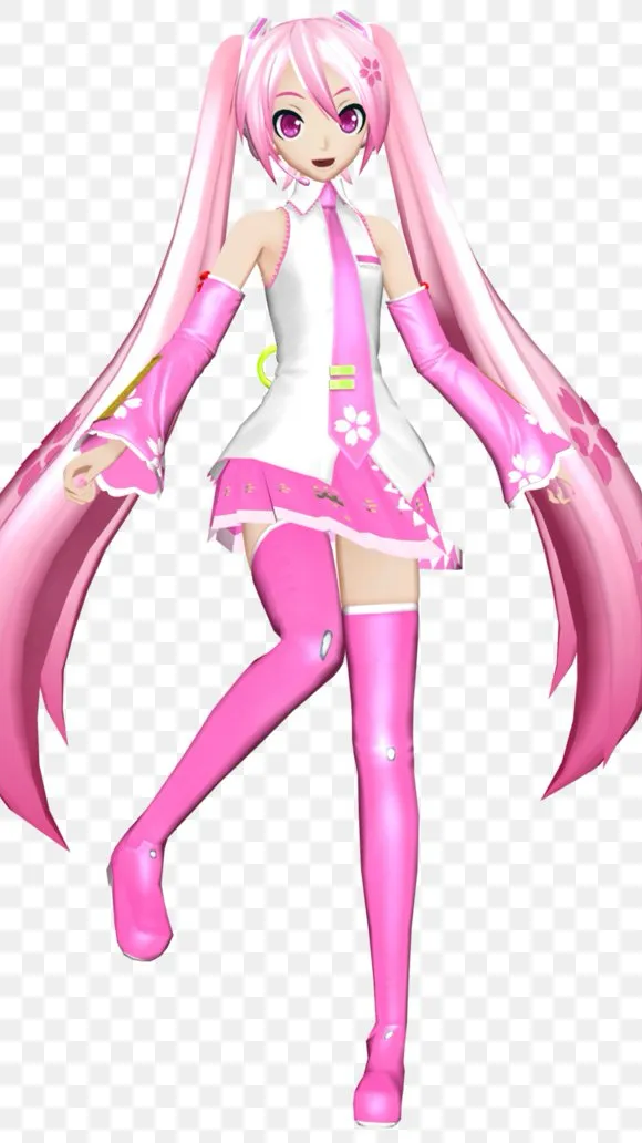 ai character: Sakura model miku background