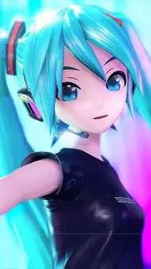 ai character: Hatsune Miku  background