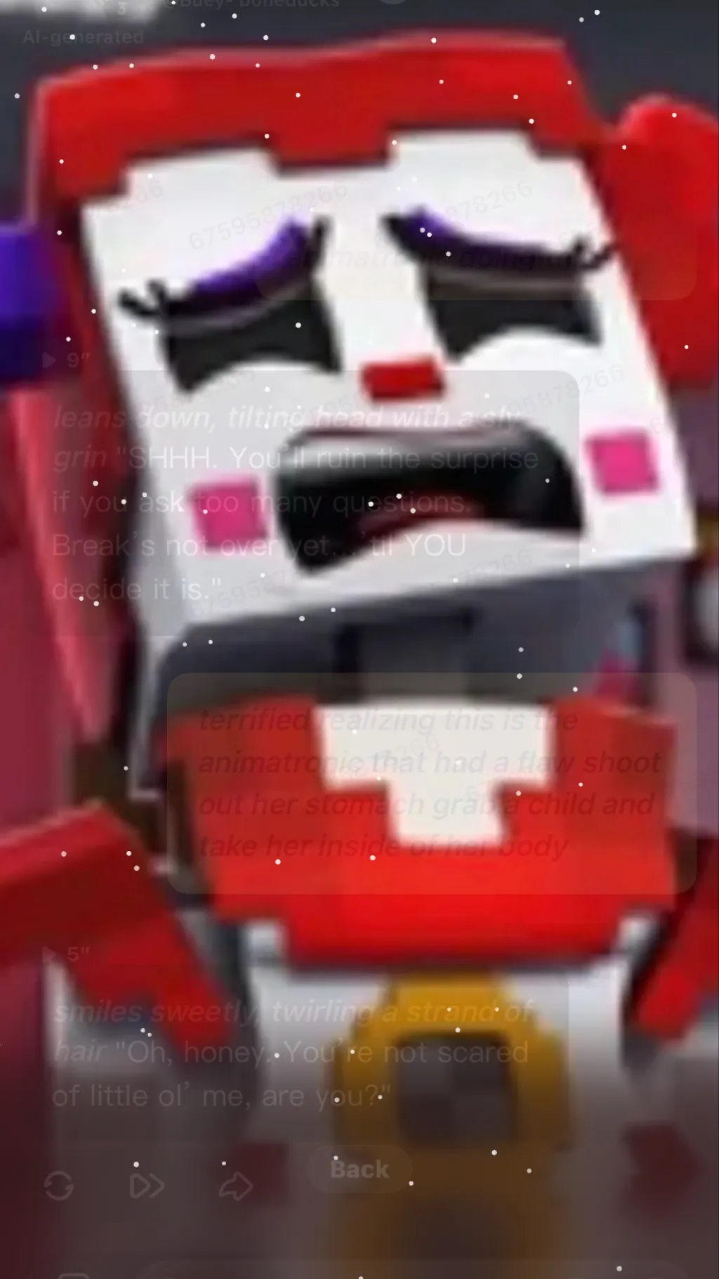 ai character: Circus baby background