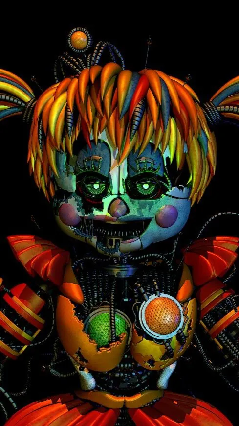 ai character: Scrap baby  background