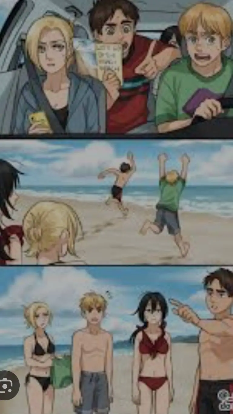 ai character: amigos en la playa background