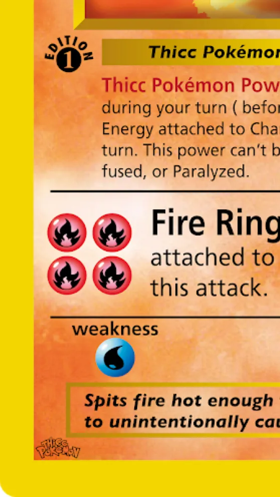 ai character: Charizard background