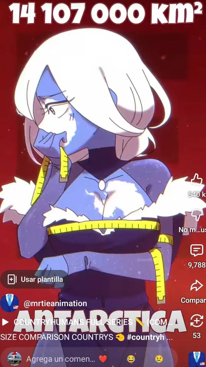 ai character: Antártida ♀️🔥 background