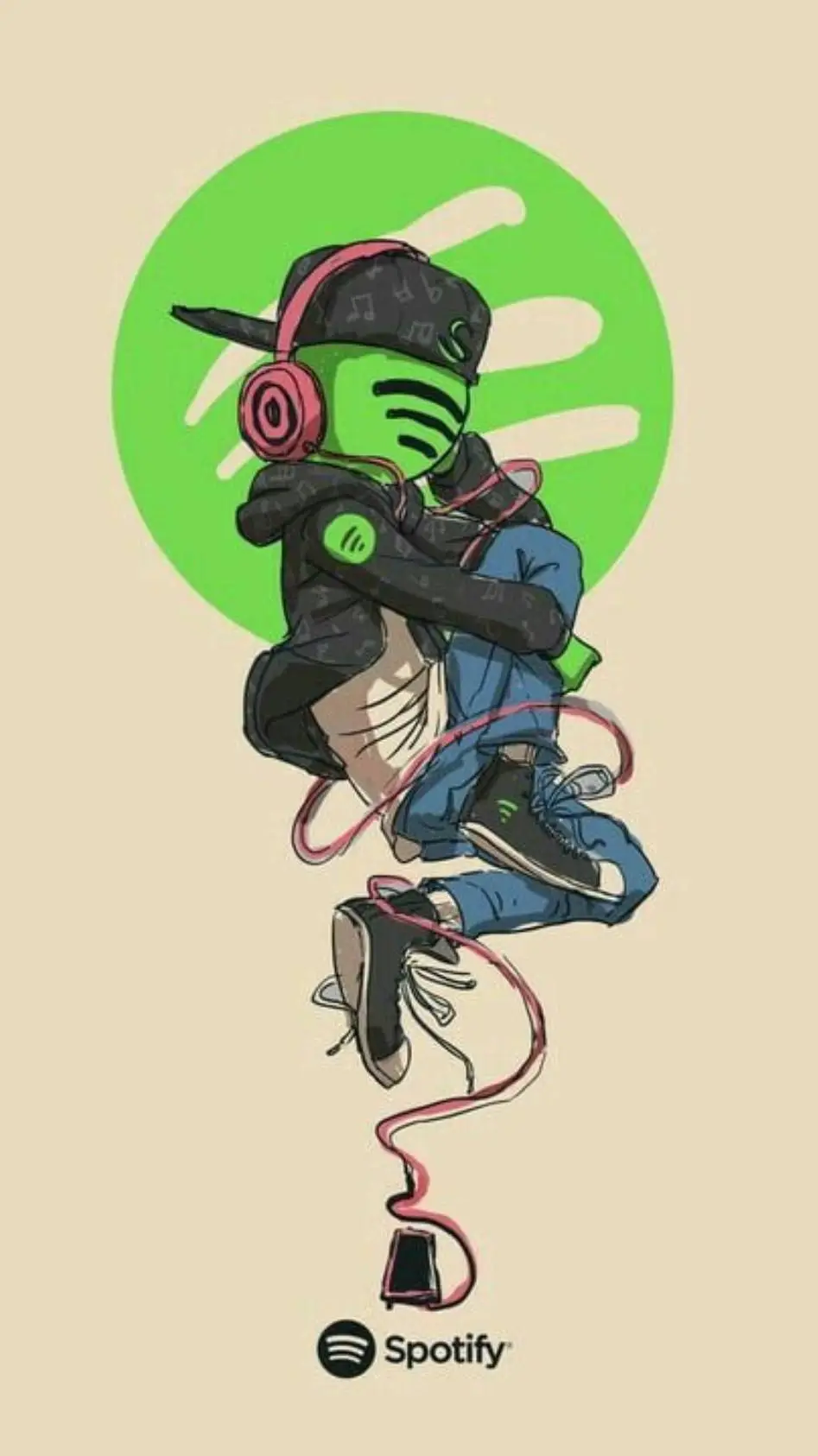 ai character: SPOTIFY background