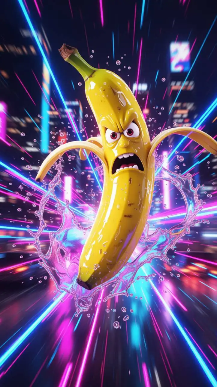 ai character: BANANO ENOJADO background