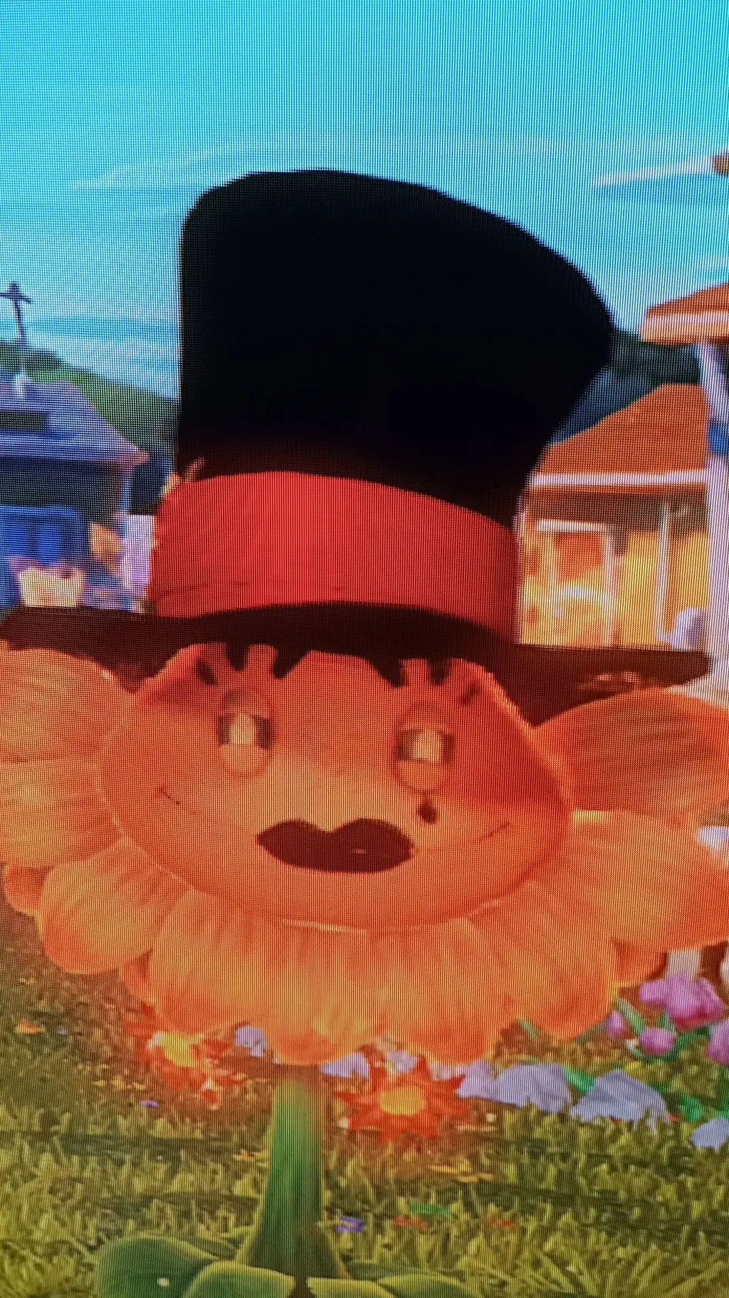 ai character: girasol de fuego background