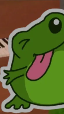 ai character: Froggy background