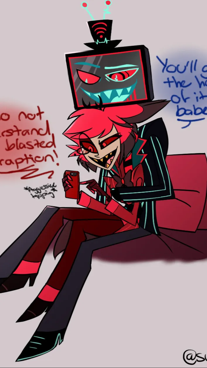 ai character: Alastor x vox background