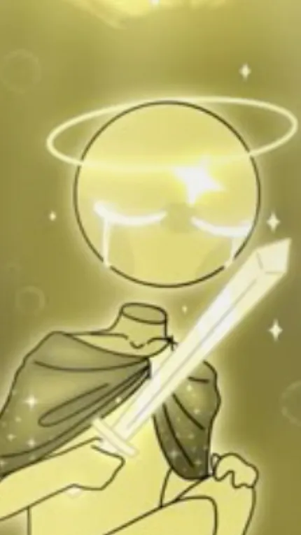 ai character: Curious light  background