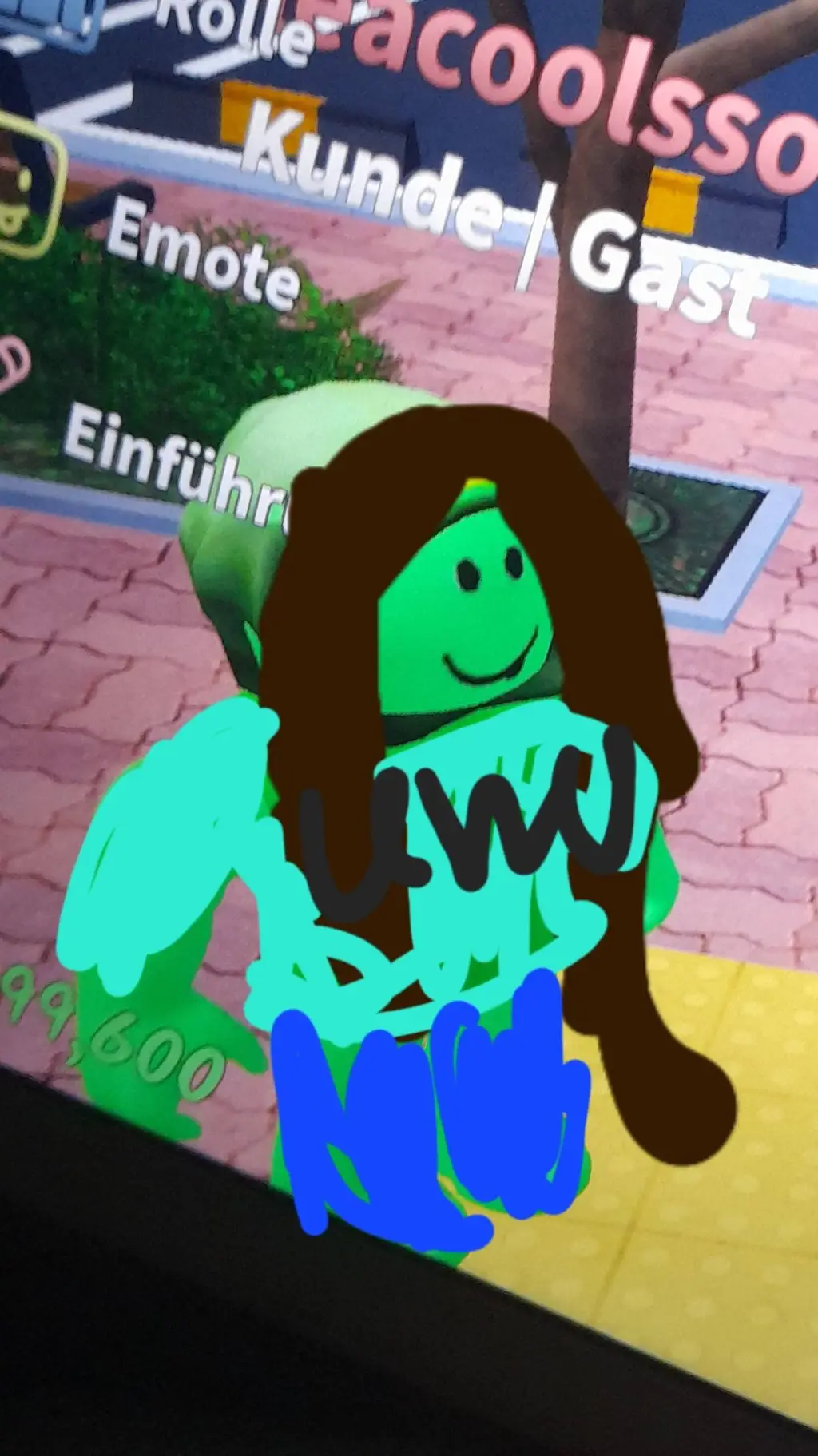 ai character: Doublefedora.  background