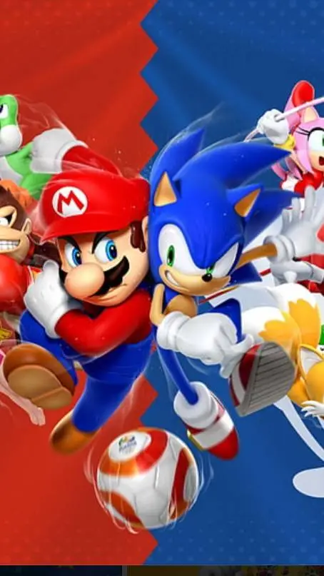 ai character: sonic vs Mario  background