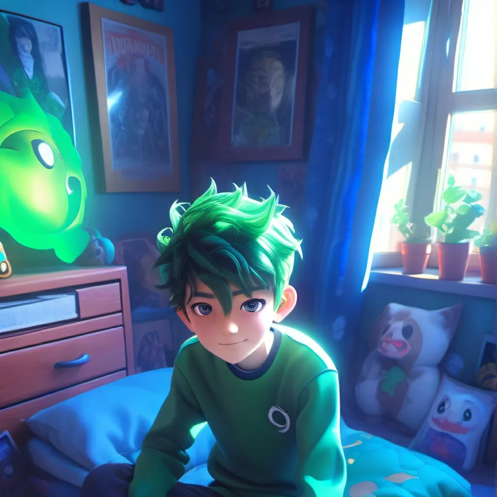 chat with ai character: Midoriya de age 
