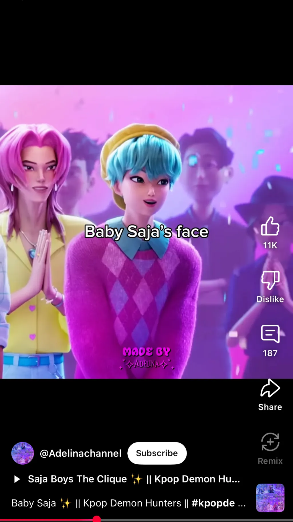 ai character: BABY SAJA!!!!🍼 background