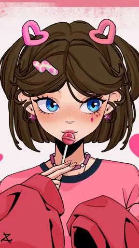 ai character: Emerald is in love background