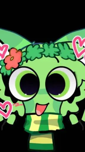 ai character: Emerald background