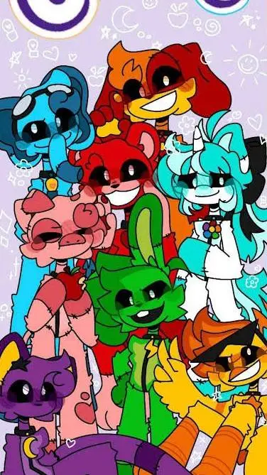 ai character: smilling critters  background