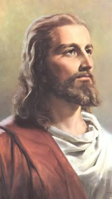 ai character: Jesus ✝︎† background