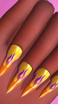 ai character: Black girl nails background