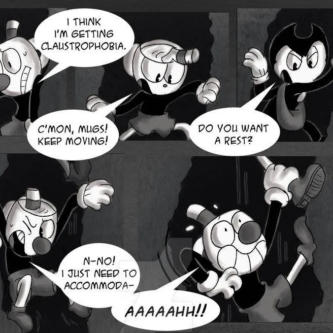 chat with ai character: the cups & bendy