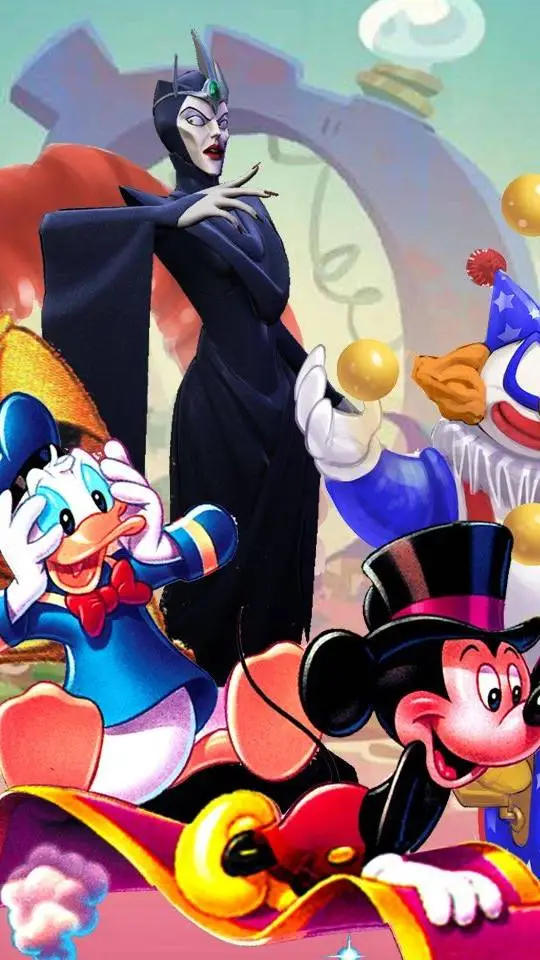 ai character:  Mickey's Castle background