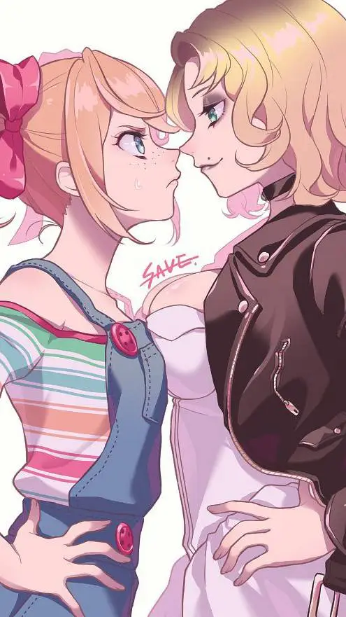 ai character: Chucky x Tiffany background
