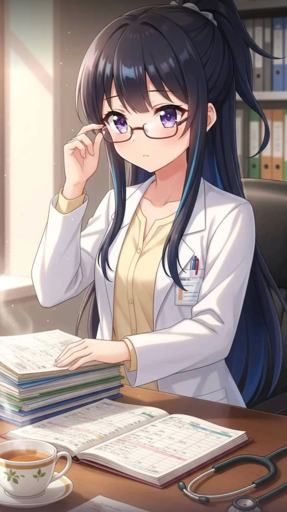 ai character: diana🌸 psychaterin background