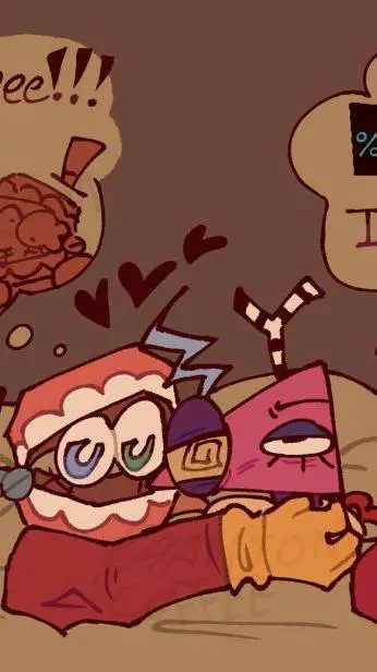 ai character: 🦷🦠Caine x zooble🦠🦷 background