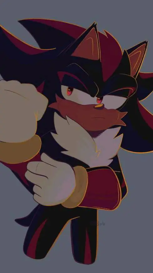 ai character: 🦔🖤shadow..😒 background