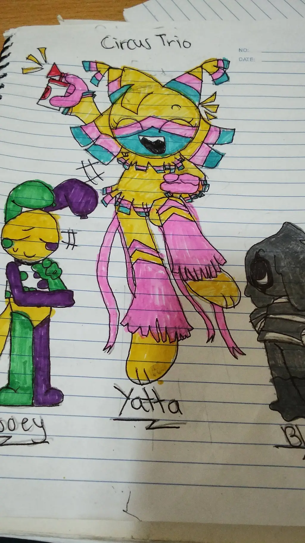 ai character: CIRCUS TRIO!!! background