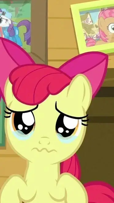 ai character: Sad Apple Bloom background