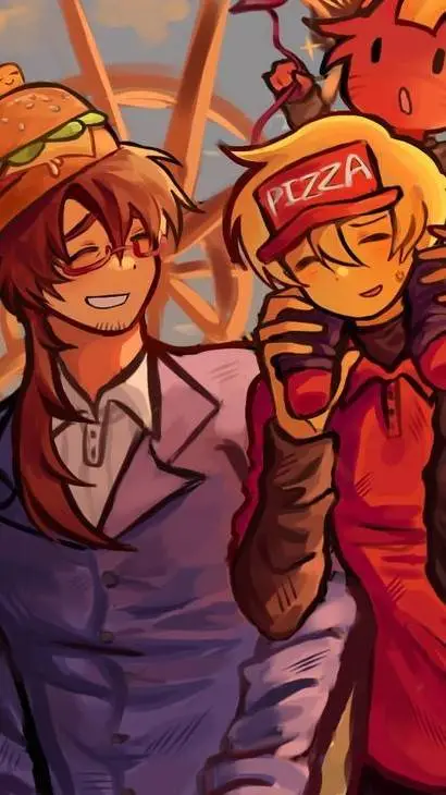 ai character: pizzaburger(fr) background