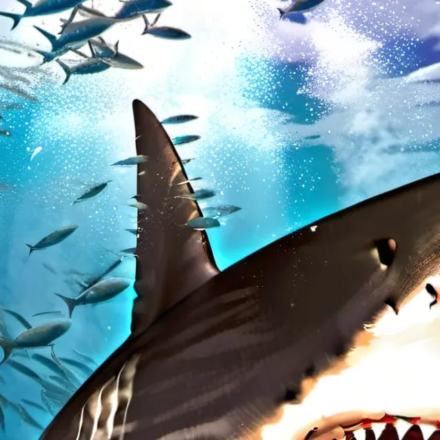 chat with ai character: Great white shark 