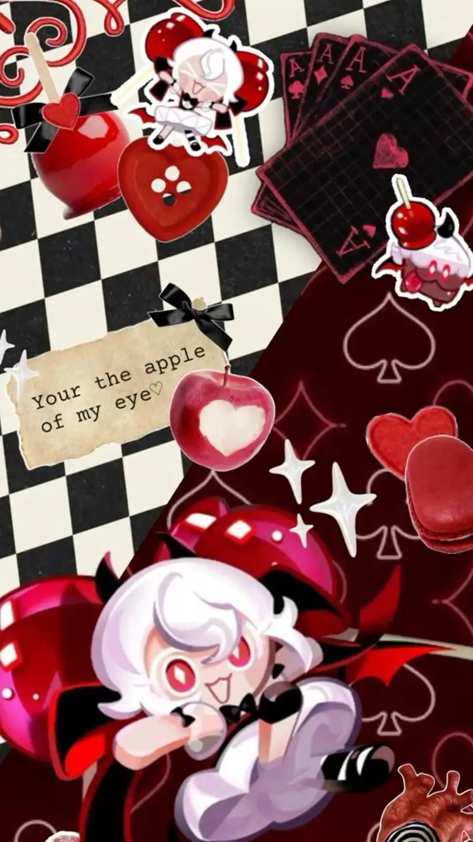 ai character: Candy Apple Cøøkie background