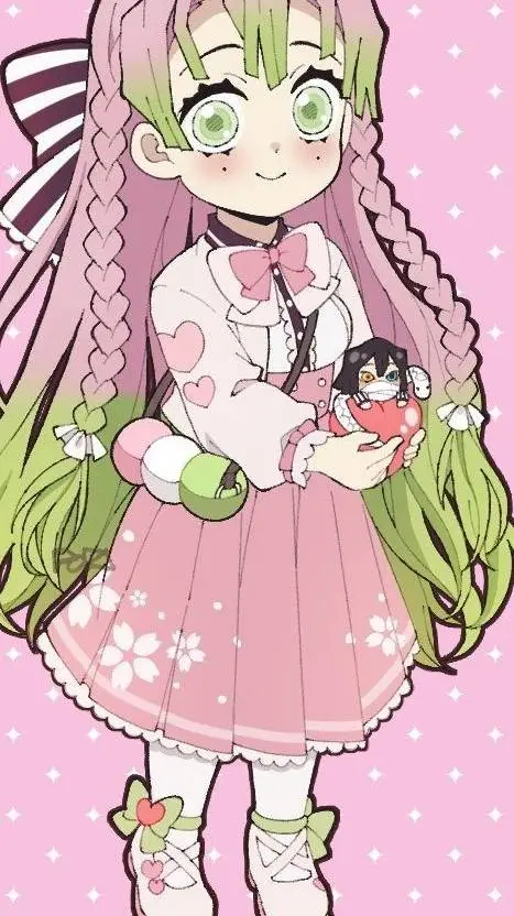 ai character: Mitsuri Kanroji background