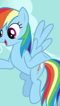 ai character: Rainbow Dash  background