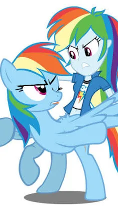 ai character: Rainbow Dash 2 background