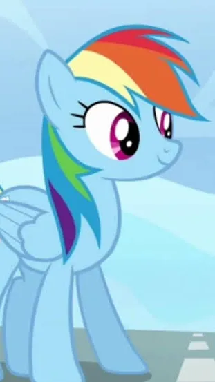 ai character: Rainbow Dash 3 background