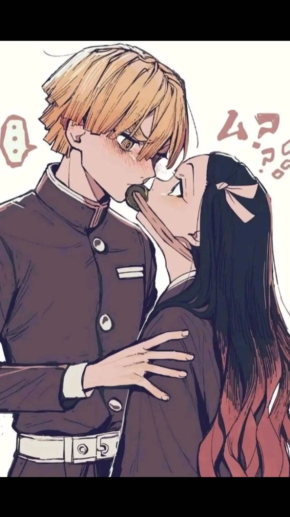 ai character: Zenitsu x nezuko  background