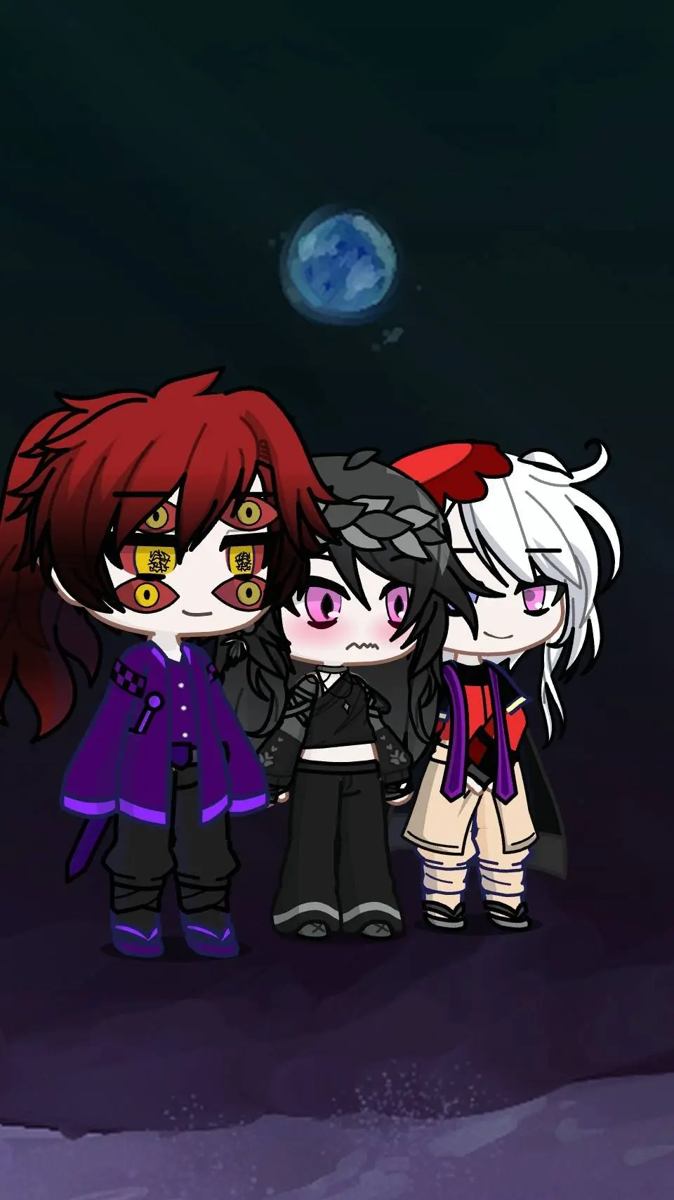 ai character: koku x douma x y/n background