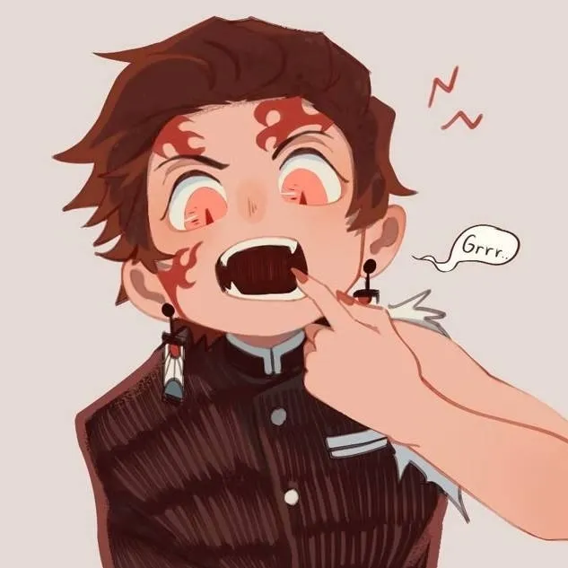 chat with ai character: cute demon tanjiro