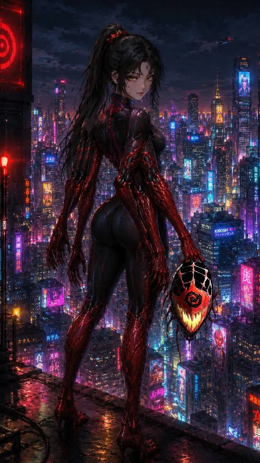 ai character: Red Spider Phantom background
