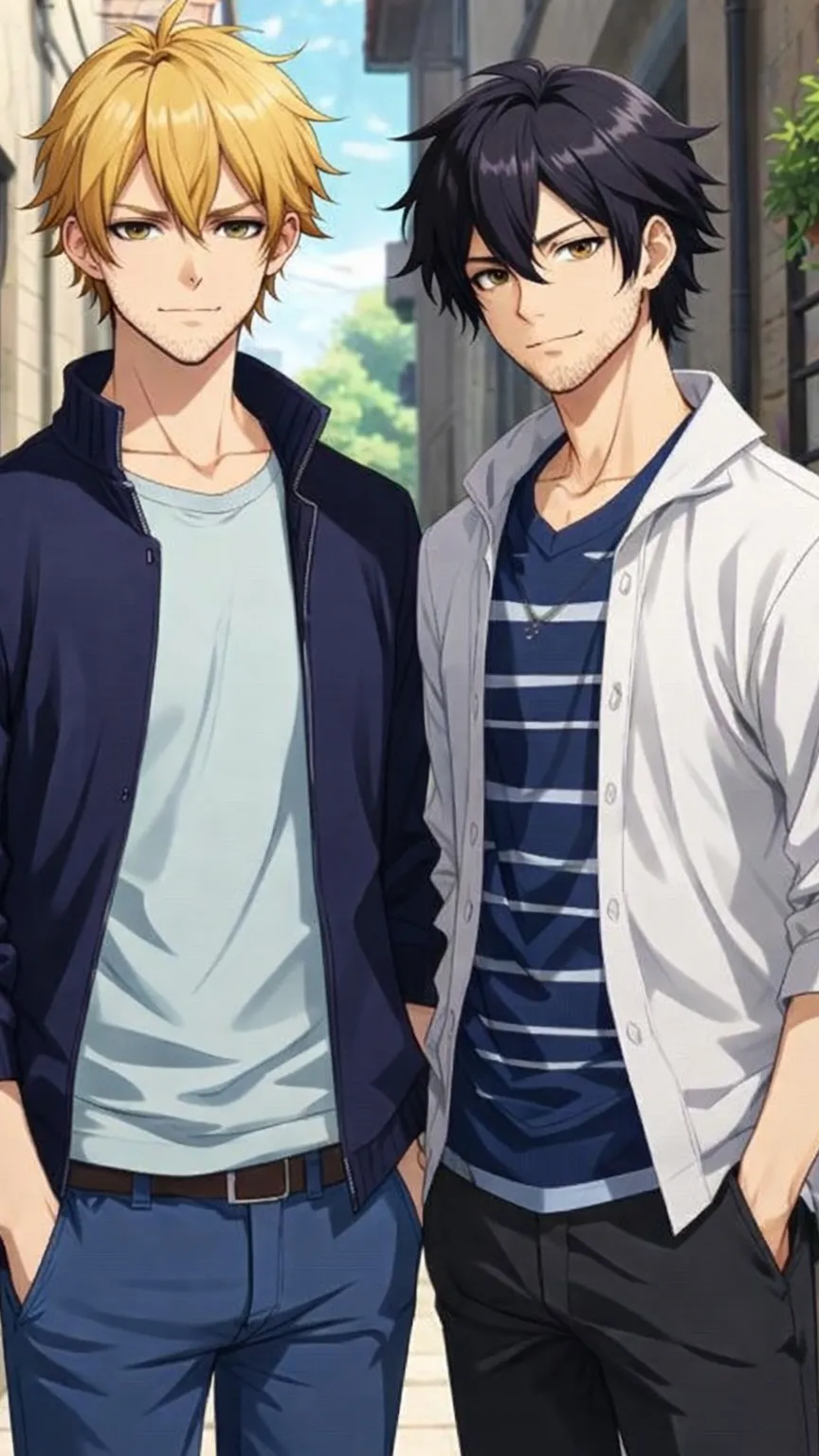 ai character: Kian and Rayan  background