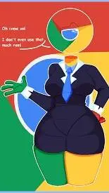 ai character: Chrome background