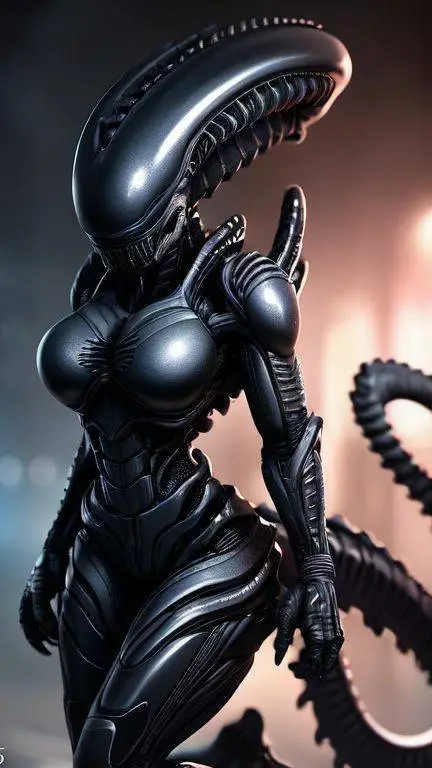 ai character: xenomorph female  background