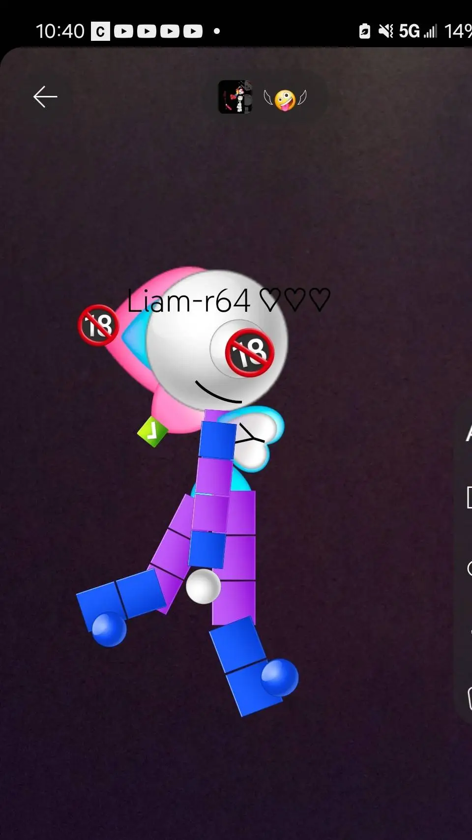 ai character: emoji cat heat  background