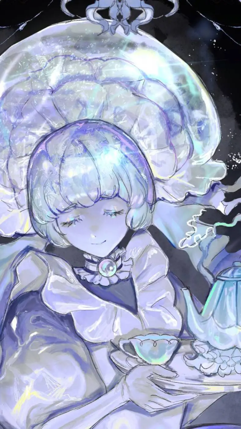 ai character: frilled jellyfish! background
