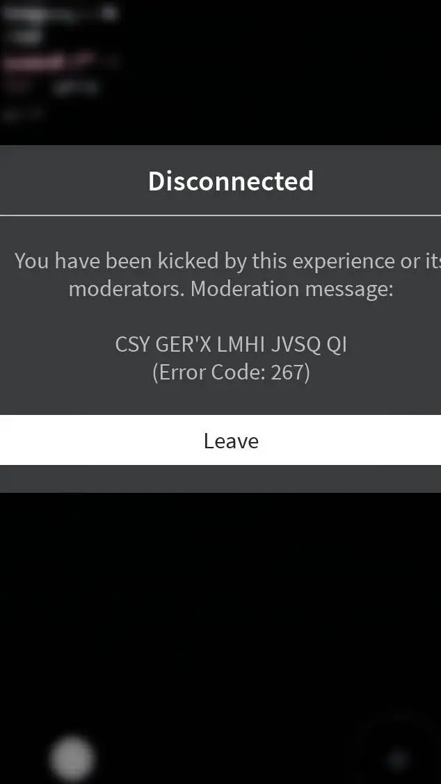 ai character: error code 267 background